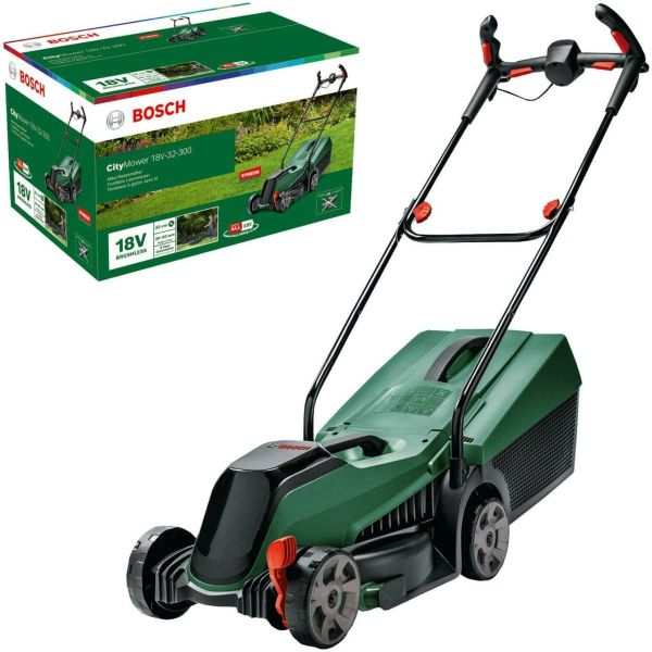 Акумуляторна газонокосарка Bosch CityMower 18V-32-300 без акб і з/п (06008B9A08)