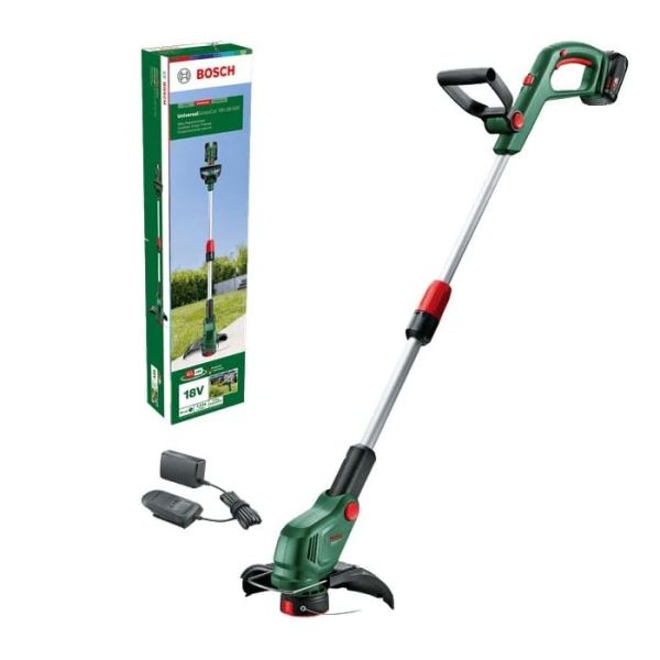 Акумуляторний тример Bosch UniversalGrassCut 18V-26-500, 1 акб PBA 18V 2.0Ah і з/п AL 18V-20 (06008C1F00)