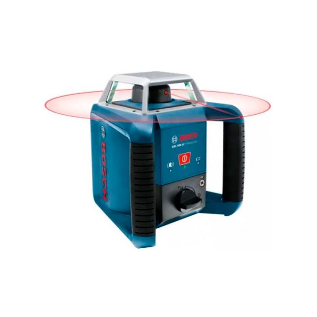 Ротаційний лазерний нівелір Bosch Professional GRL 400 H в чемодані з приймачем LR 1, акб 1,2V HR20 та з/п (0601061800)