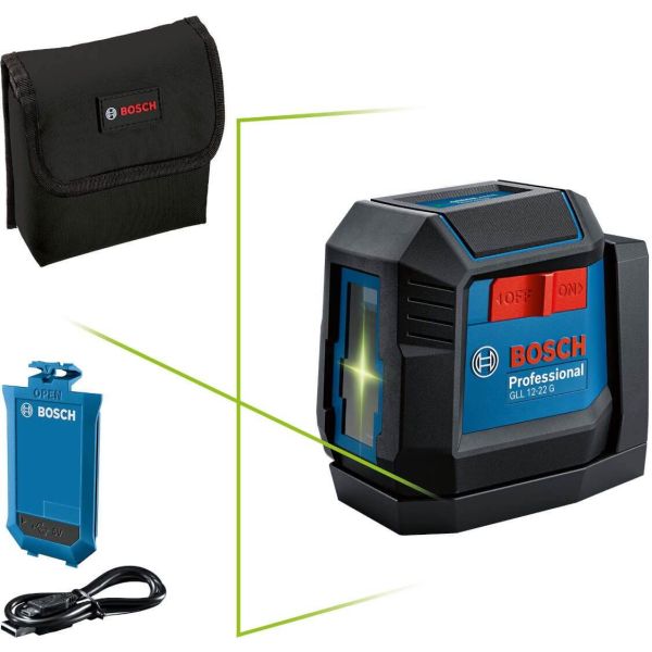 Акумуляторний лазерний нівелір Bosch GLL 12-22 G Professional з чохлом (0601065321)