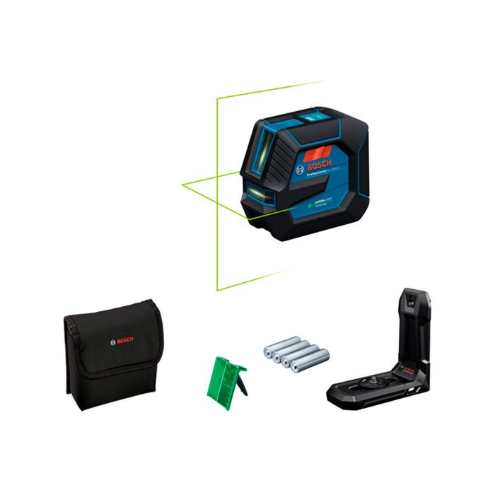 Лазерний лінійний нівелір Bosch GLL 20-22 G Professional з батарейками, тримачем LB 10 та аксесуарами (0601065600)