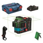 Набір Bosch EXPERT лінійний лазерний нівелір EXLL18V-120-33CG + Кріплення до стелі DK20 + Акумулятор 18V + Зарядний пристрій GAL 18V-40 + Валіза (0601065B00)