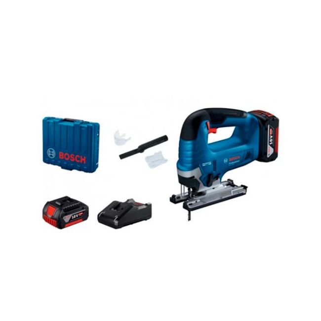 Акумуляторний лобзик Bosch Professional GST 185-LI з 2 акб GBA 18 В 4.0 Ah і з/п GAL 18V-40 у кейсі (06015B3024)