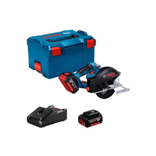 Акумуляторна циркулярна пила Bosch Professional GKM 18V-50 в L-Boxx 238 з 2 акб GBA 18V 5.0Ah та з/п GAL 18V-40 (06016B8002)