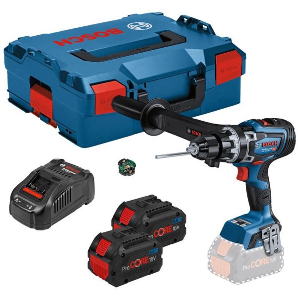 Акумуляторний ударний дриль-шурупокрут Bosch GSB 18V-150 C Professional у L-Boxx із 2 акб ProCore 8.0 Ah, з/у GAL 1880 CV, модуль Bluetooth (06019J5105)