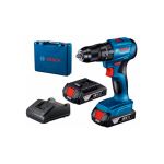 Акумуляторний ударний дриль-шурупокрут Bosch Professional GSB 185-LI із 2 акб GBA 18V 2.0Ah, з/п GAL 18V-20 у кейсі (06019K3100)
