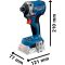 Акумуляторний ударний гайкокрут Bosch GDR 18V-215 Professional без акб та з/п, в L-BOXX 136 (06019N2000)