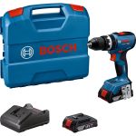 Акумуляторний ударний дриль-шурупокрут Bosch GSB 18V-65 Professional з 2 акб GBA 18V 2 Ah і з/п GAL 18V-20, в L-Case (06019N3100)
