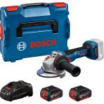 Акумуляторна кутова шліфмашина Bosch GWS 18V-11 Professional з 2 акб GBA 18V 5 Ah та з/п GAL 1880 CV, в L-BOXX 136 (06019N4103)