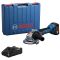 Акумуляторна кутова шліфмашина Bosch GWS 18V-8 Professional з акб GBA 18V 4 Ah та з/п GAL 18V-40, в кейсі (06019N9021)