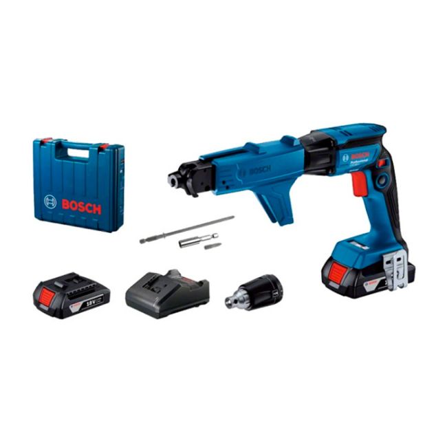 Акумуляторний шурупокрут Bosch GTB 185-LI Professional, 2 акб GBA 18V 2.0Ah і з/п GAL 18V-20, з GMA 55 в кейсі (06019K7022)