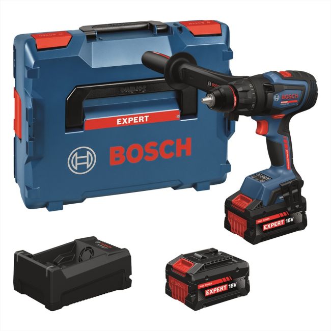 Дриль-шуруповерт Bosch EXPERT EXSR18V-150  (акумулятори 2 x 8.0Ah EXBA, зарядний пристрій GAL 12V/18V-80, L) (06019R2201)