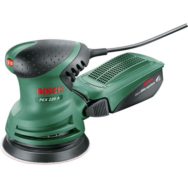 Ексцентрикова шліфмашина Bosch PEX 220 A, 1 шліфувальний аркуш Red Wood (0603378000)