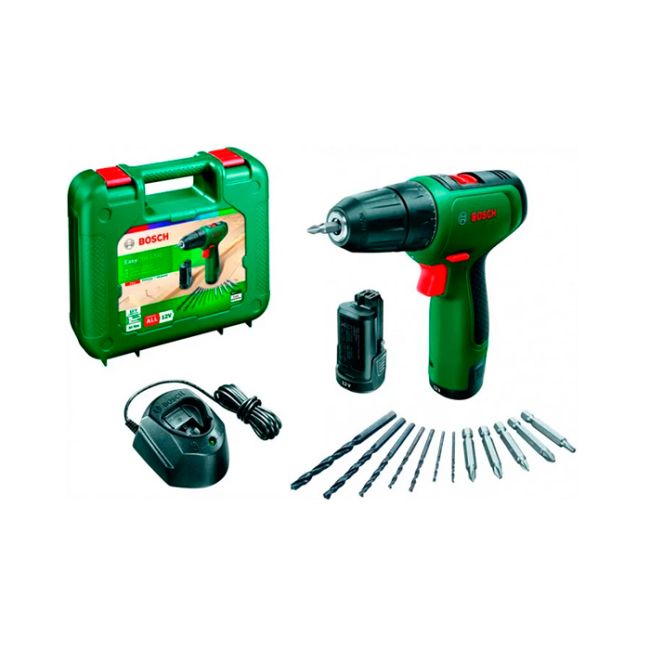 Акумуляторний дриль-шурупокрут Bosch EasyDrill 1200 в чемодані з 2 акб PBA 12V 1.5 Ah та з/п GAL 1210 CV (06039D3007)