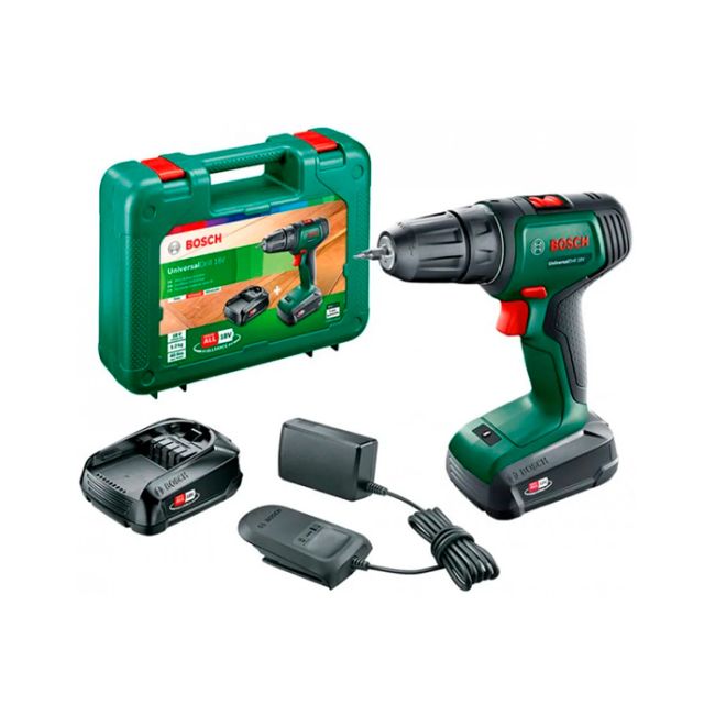 Акумуляторний дриль-шурупокрут Bosch UniversalDrill 18V-60 із 2 акб 2 Ah і з/п AL 18V-20 у кейсі (06039D7002)