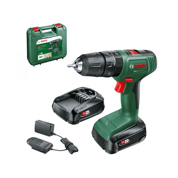 Акумуляторний ударний дриль-шурупокрут Bosch EasyImpact 18V-40 з 2 акб 1.5 Ah, з/п AL 18 V-20 (06039D8102)