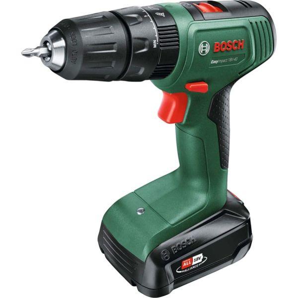 Акумуляторний ударний дриль-шурупокрут Bosch EasyImpact 18V-40 з 2 акб 1.5 Ah, з/п AL 18 V-20 (06039D8102)
