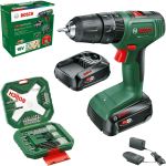 Акумуляторний ударний дриль-шурупокрут Bosch EasyImpact 18V-40 з набором аксесуарів X-line 34 шт, 2 акб 2 Ah, з/у AL 18 V-20 (06039D8109)