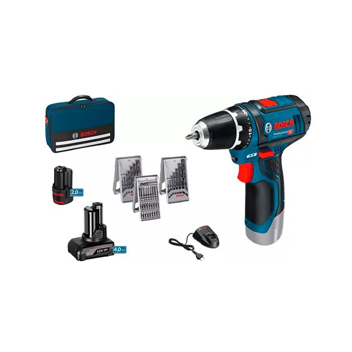 Акумуляторний дриль-шурупокрут Bosch GSR 12V-15 Set Professional (0615990G6L)