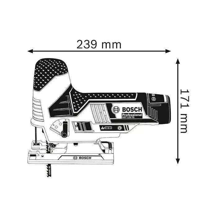 Лобзик акумуляторний BOSCH GST 12V-70 (0615990M40)