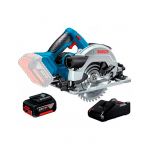 Акумуляторна циркулярна пила Bosch GKS 18V-57 + Акумулятор GBA 18V 4.0Ah + Зарядний пристрій GAL 18V-40 (0615990M42)