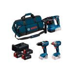 Комбо-набір Bosch GSR 18V-65 + GDX 18V-285 + GBH 18V-22, 3x GBA 5.0Ah, GAL 12V-18V-80, M-BAG (0615A50093)