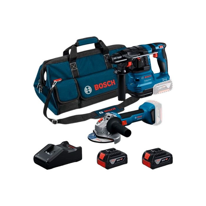 Комбо-набір Bosch GWS 18V-8 + GBH 18V-22, 2x GBA 4.0Ah, GAL 18V-40, M-BAG (0615V0003C)