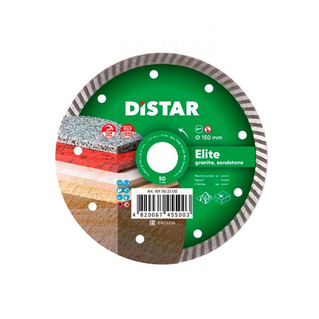 Диск алмазный по граниту Distar Turbo Elite 150x22.2x2.2 мм (10115023012)
