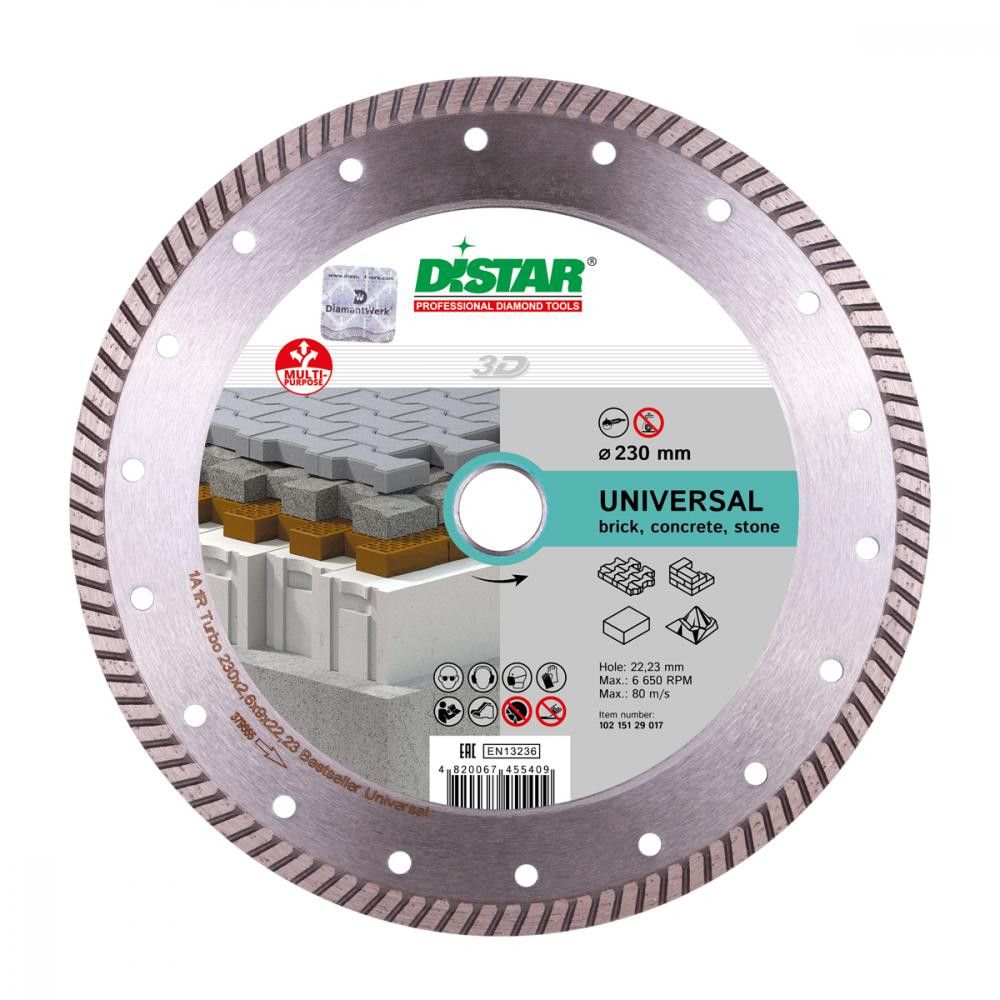 Диск алмазный по бетону Distar Turbo Bestseller Universal 230x22.2x2.6 мм (10215129017)