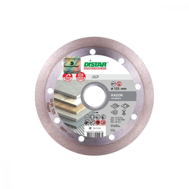 Диск алмазный по керамике Distar 1A1R Razor 125x22.2x1.6 мм (11115062010)