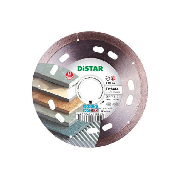 Диск алмазный по керамике Distar 1A1R Esthete 125x22.2x1.1 мм (11115421010)