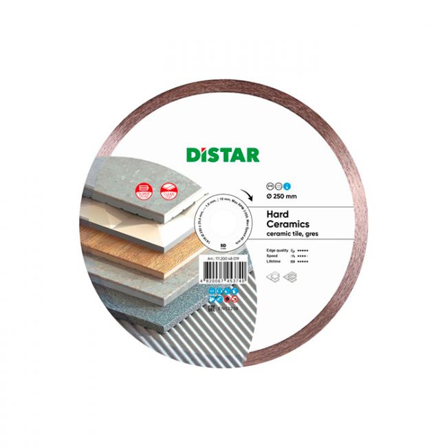 Диск алмазный по керамике Distar 1A1R Hard ceramics 250x25.4x1.6 мм (11120048019)