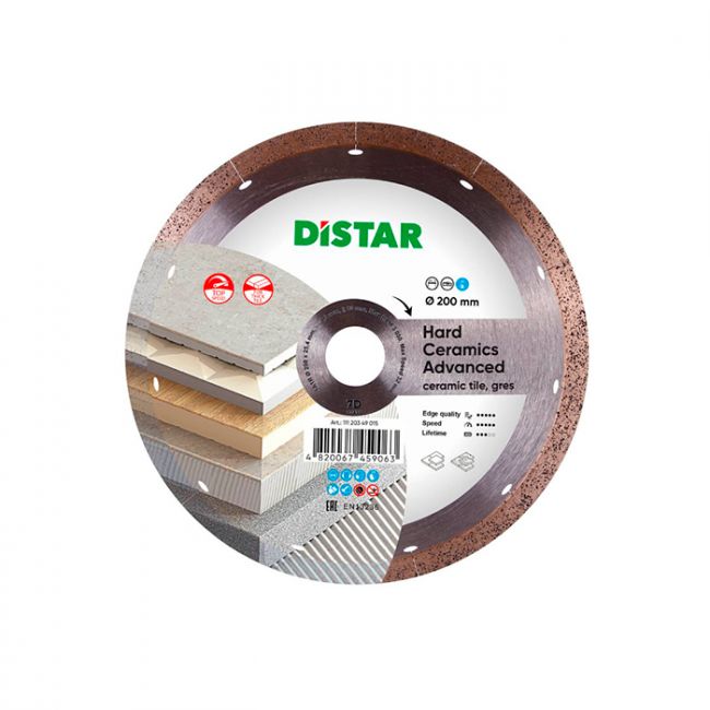 Диск алмазный по керамограниту Distar 1A1R Hard ceramics Advanced 200x25.4x1.3 мм (11120349015)