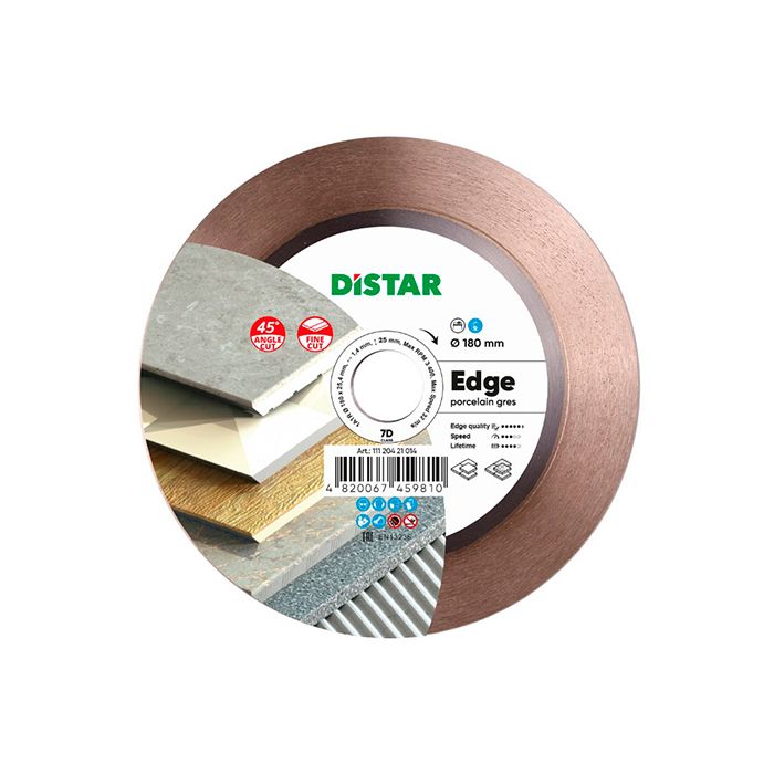 Диск алмазный по керамике Distar 1A1R Edge 180x25.4x1.4 мм (11120421014)