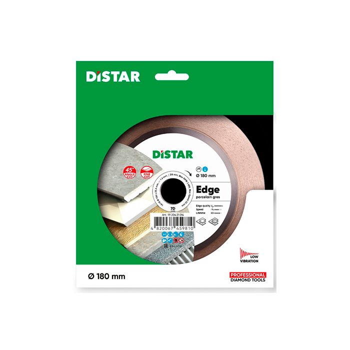 Диск алмазный по керамике Distar 1A1R Edge 180x25.4x1.4 мм (11120421014)