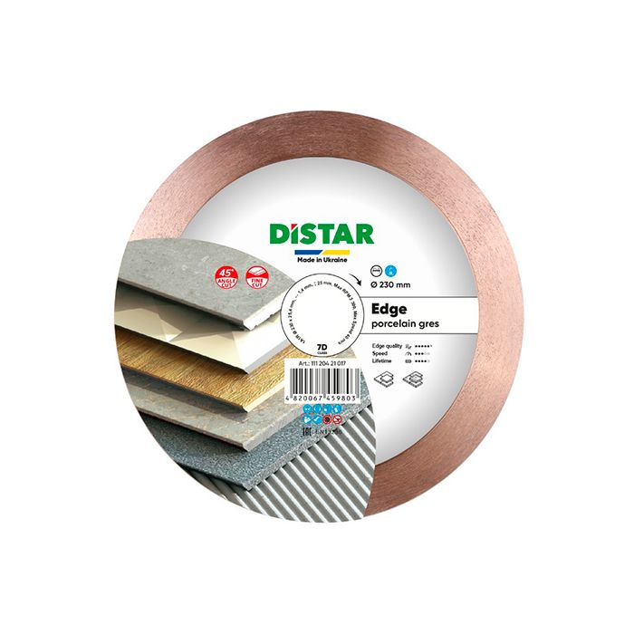 Диск алмазный по керамике Distar 1A1R Edge 230x25.4x1.4 мм (11120421017)