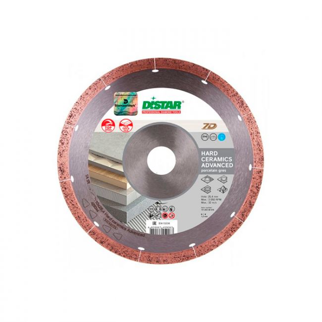 Диск алмазный по керамограниту Distar 1A1R Hard ceramics Advanced 300x25.4x1.8 мм (11120528022)