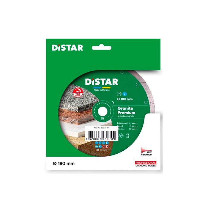 Диск алмазный по граниту Distar 1A1R Granite Premium 180x25.4x1.5 мм (11320061014)