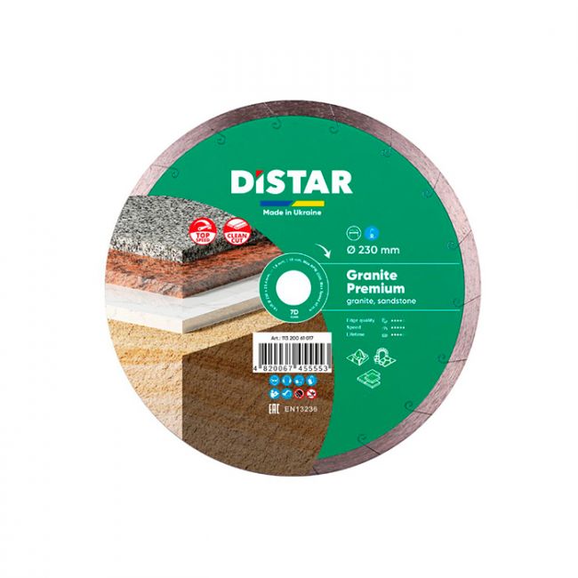 Диск алмазный по граниту Distar 1A1R Granite Premium 230x25.4x1.7 мм (11320061017)