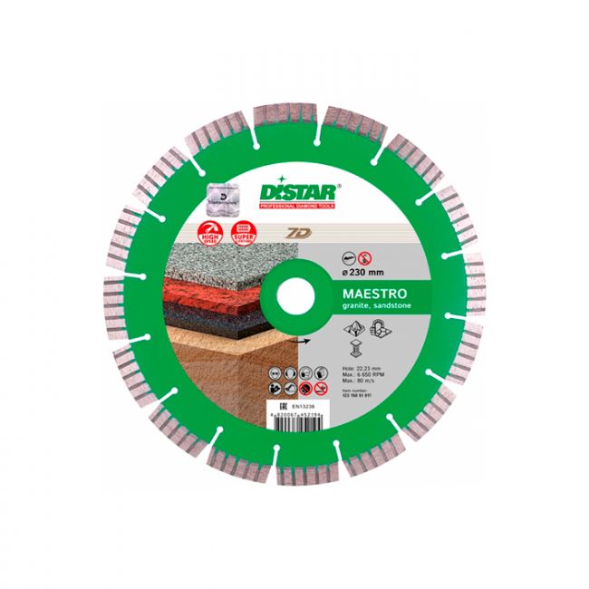 Диск алмазный по граниту Distar 1A1RSS/C3-W Maestro 230x22.2x2.6 мм (12315051017)