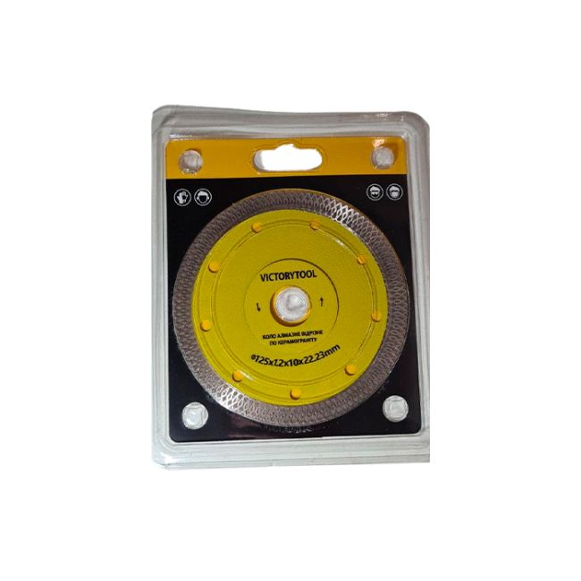 Алмазний диск для плитки VICTORYTOOL 125 мм 125х1,2х22,23 рубашка (125100)