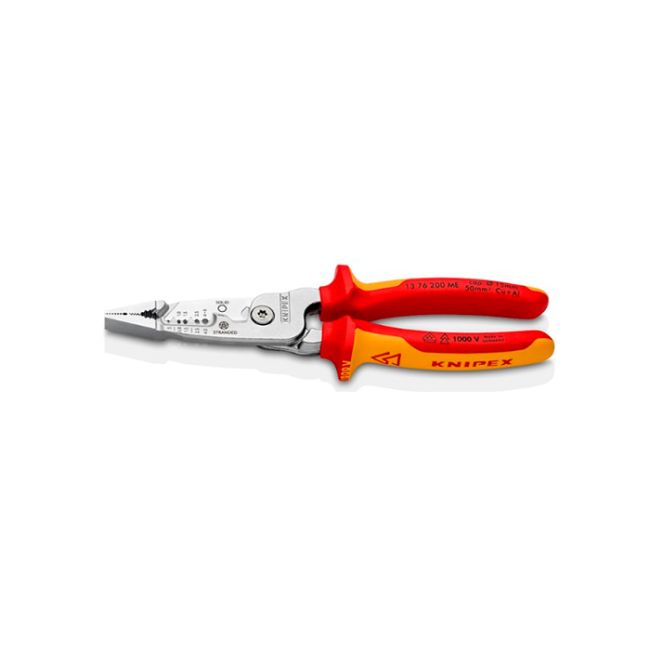 Багатофункціональні кліщі з пружиною для електромонтажних робіт KNIPEX 13 76 200 ME