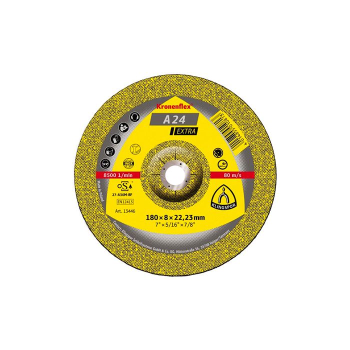 Зачистной круг Kronenflex Klingspor EXTRA A24EX 180X6X22,23 (13444)