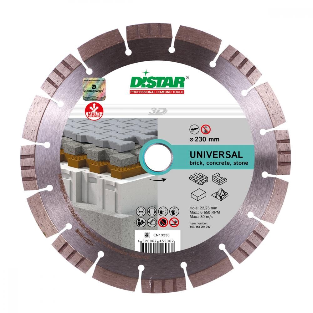 Диск алмазный по бетону Distar 1A1RSS/C3 Bestseller Universal 232x22.2x2.6 мм (14315129017)