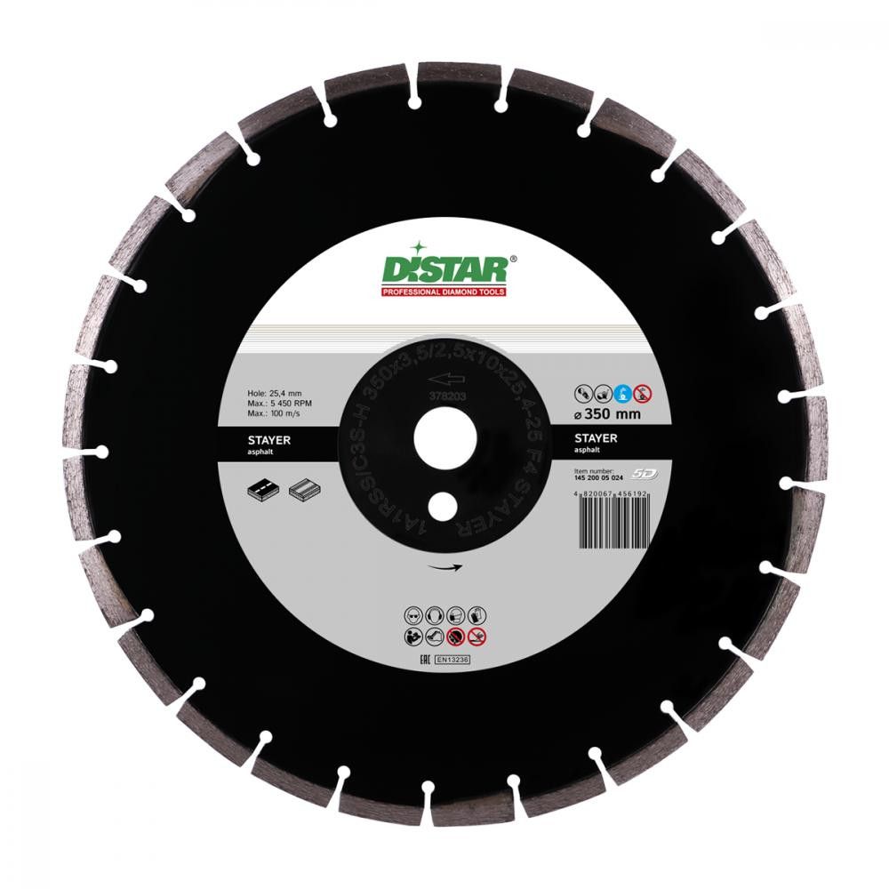 Диск алмазный по асфальту Distar 1A1RSS/C3S-H STAYER 350x25.4x3.5 мм (14520005024)