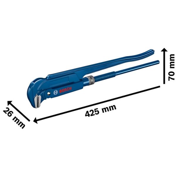 Кутовий трубний ключ Bosch 90° 420 мм (1600A02W3V)
