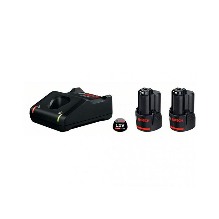 Набір Bosch з 2 акумуляторів GBA Li-Ion 12 В/2 Ач + зарядний пристрій (1600A019R8)