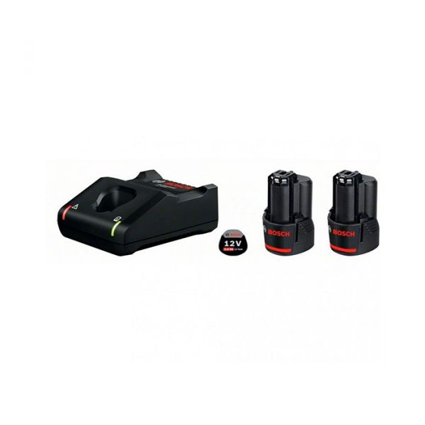Набір Bosch з 2 акумуляторів GBA Li-Ion 12 В/2 Ач + зарядний пристрій (1600A019R8)