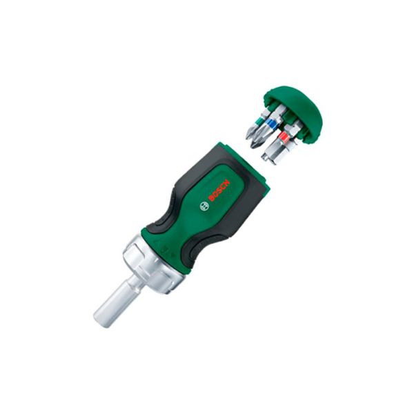 Коротка Bike викрутка BOSCH з тріскачкою та 6 насадками (1600A027PN)