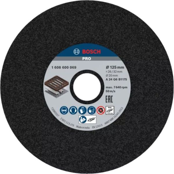 Шліфувальний круг Bosch PRO Metal для прямих шліфмашин 125х20 мм, G24 (1608600069)